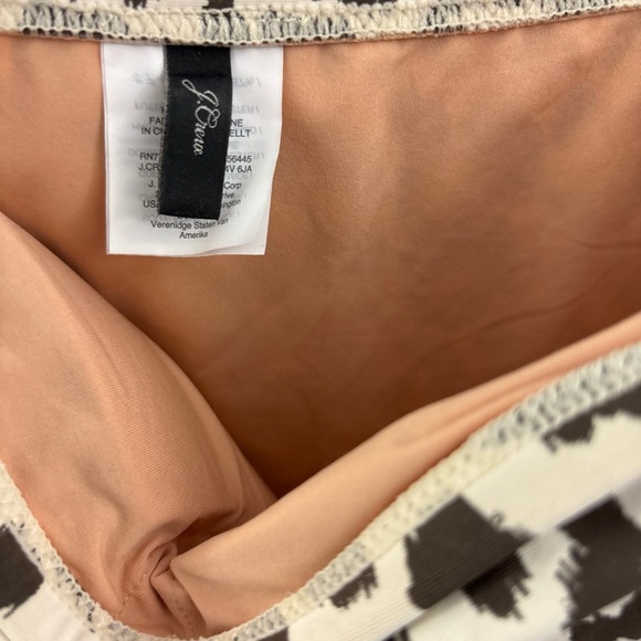 J. CREW Demi Underwire Leopard Print 1 Piece Bathing Suit Size 12 Strapless - Picture 6 of 7